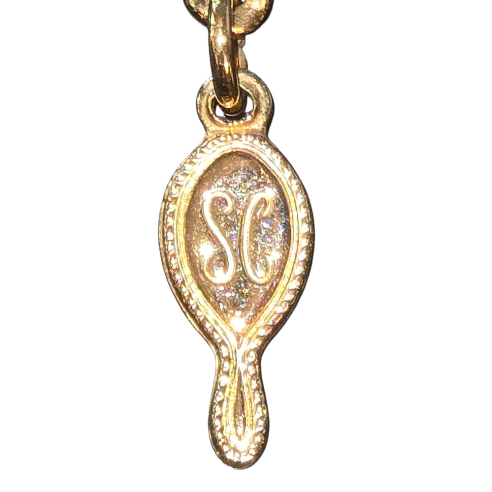 Sarah Coventry Teardrop Faux Pearl Pendant On Signed Black Cord‎ Necklace 16" - Picture 5 of 9